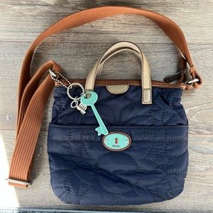 Fossil Crossbody Navy Blue Bag